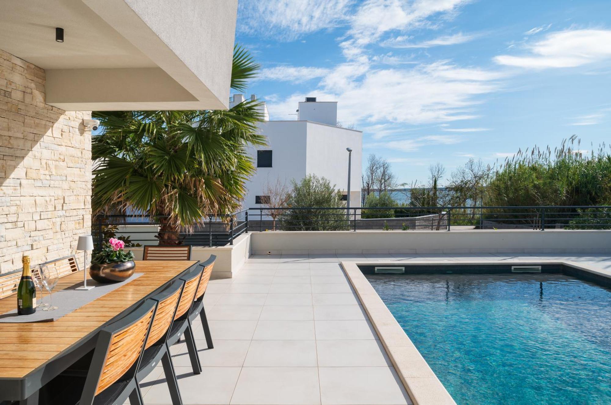 Villa Roca With Heated Pool And Sauna Privlaka  Exterior photo